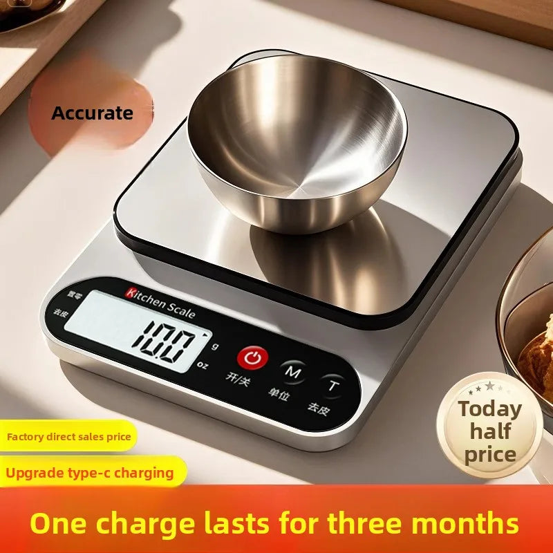 Life & Living Co. High-Precision Digital Kitchen Food Scale – 10kg Capacity, Battery & USB Charging Models