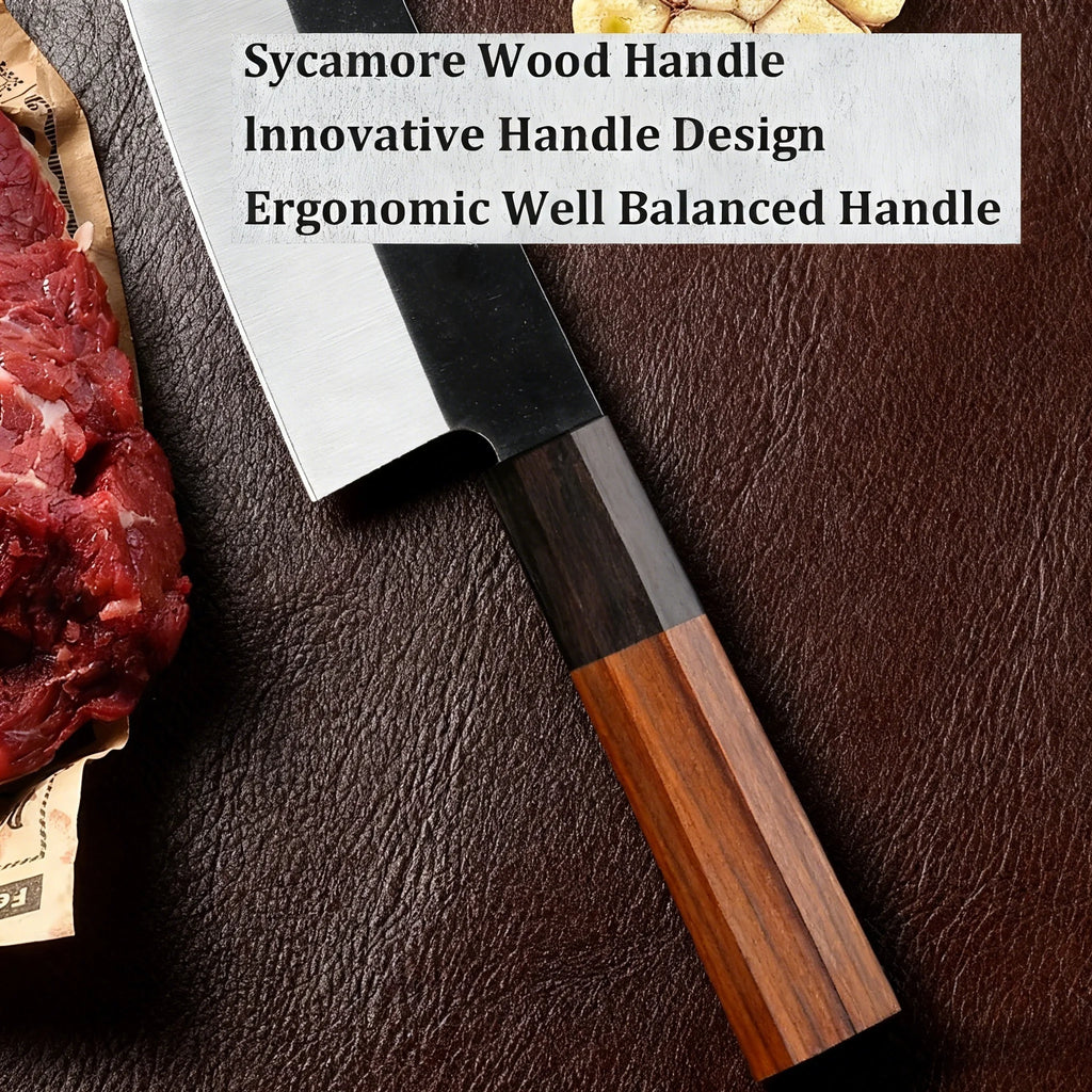 Life & Living Co. Kiritsuke Chef's Knife – Japanese-Inspired Multipurpose Kitchen Knife for Meat, Fish & Vegetables