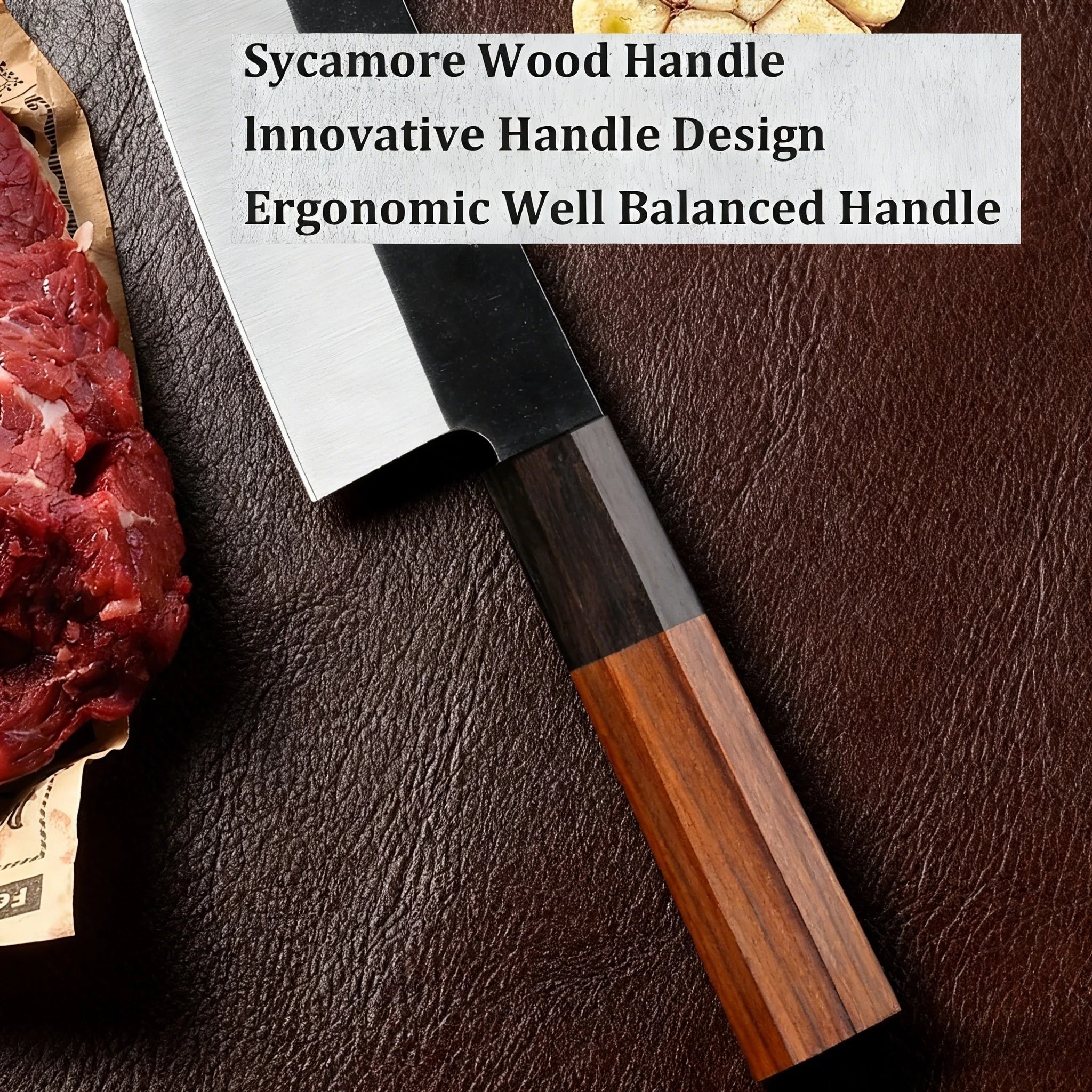 Life & Living Co. Kiritsuke Chef's Knife – Japanese-Inspired Multipurpose Kitchen Knife for Meat, Fish & Vegetables