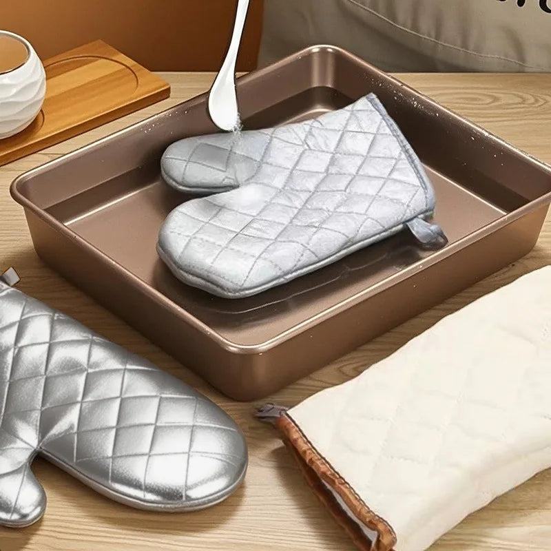 Life & Living Co. Heat-Resistant Kitchen Oven Gloves – Anti-Slip, Extra-Thick Padding for Oven, Grill & Stovetop