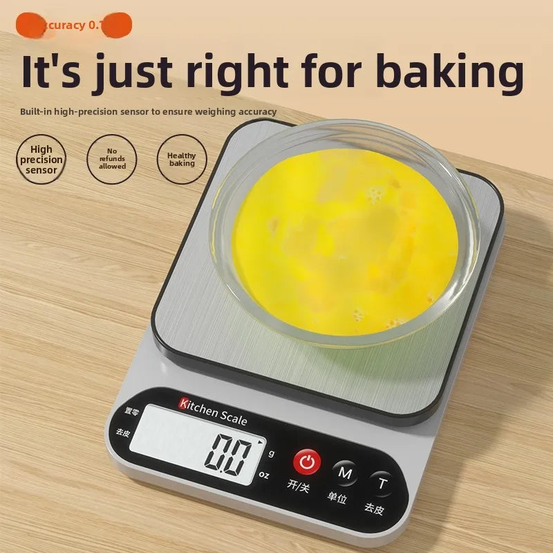Life & Living Co. High-Precision Digital Kitchen Food Scale – 10kg Capacity, Battery & USB Charging Models