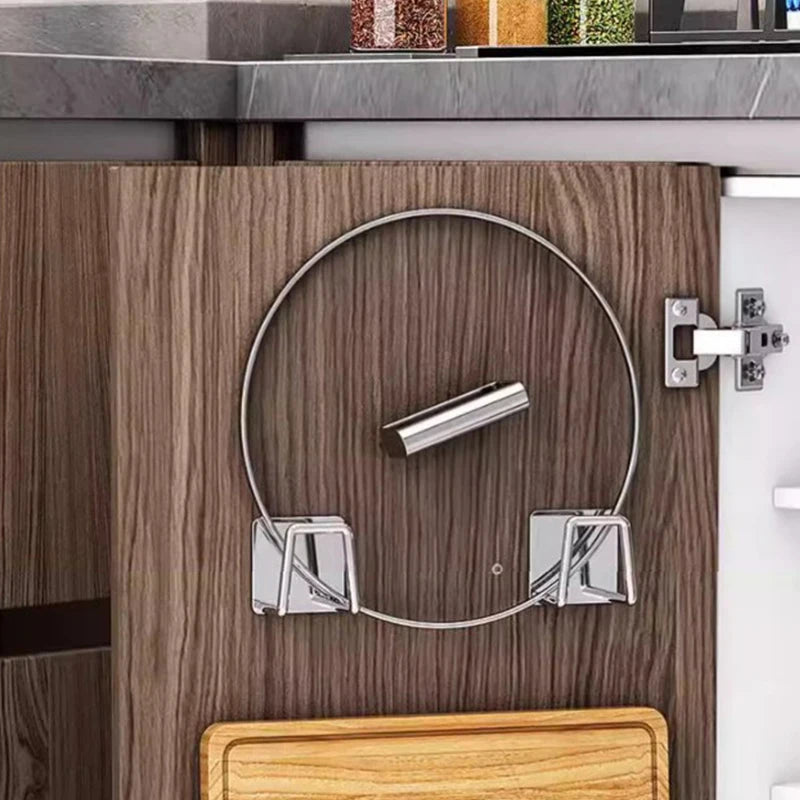 Life & Living Co. Wall Mounted Stainless Steel Storage Rack – Kitchen Organizer for Pot Lids, Cutting Boards & Utensils