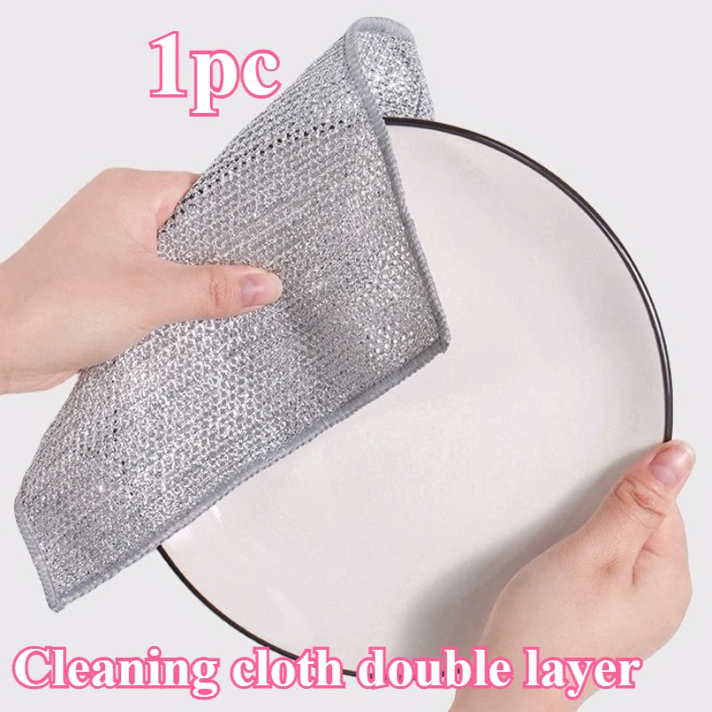 Life & Living Co. Reusable Steel Wire Dish Scrubber Pads – Oil-Repellent, Heavy-Duty Cleaning for Pots & Pans