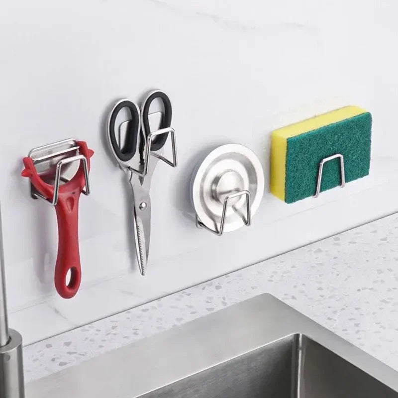 Life & Living Co. Wall Mounted Stainless Steel Storage Rack – Kitchen Organizer for Pot Lids, Cutting Boards & Utensils