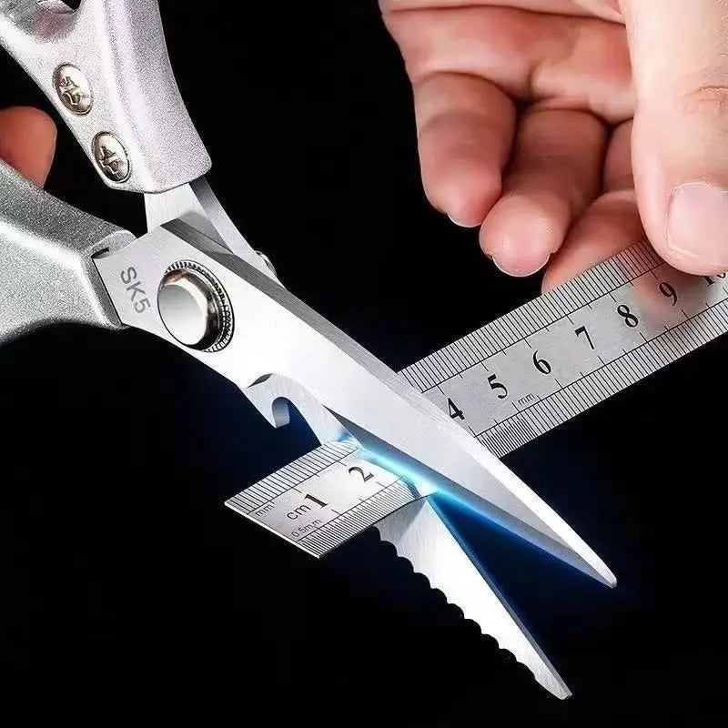 Life & Living Co. Heavy-Duty Stainless Steel Kitchen Scissors – Multi-Purpose Shears for Meat, Poultry, Herbs & More