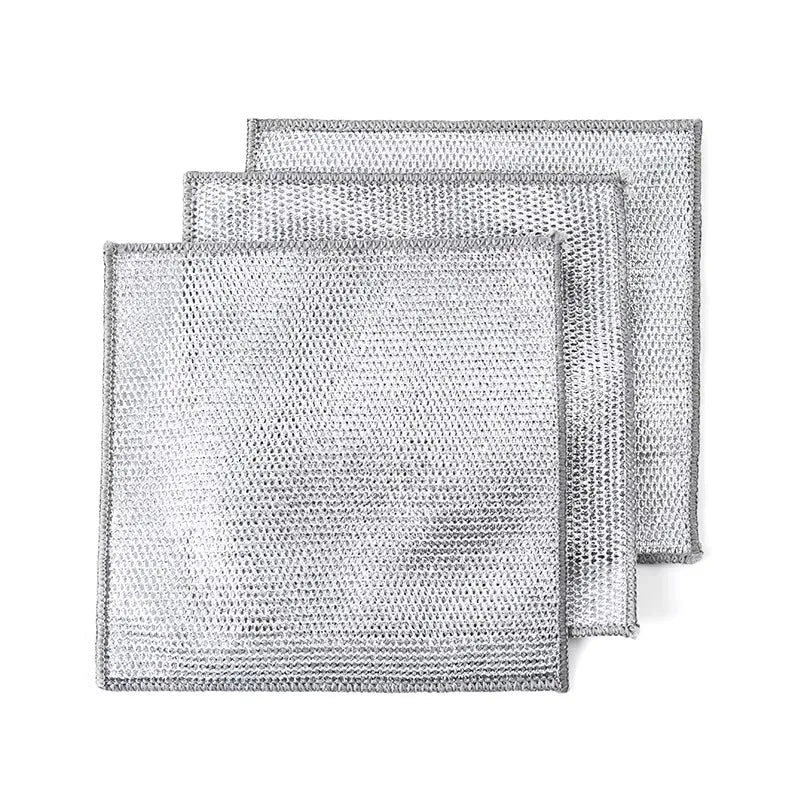 Life & Living Co. Reusable Steel Wire Dish Scrubber Pads – Oil-Repellent, Heavy-Duty Cleaning for Pots & Pans