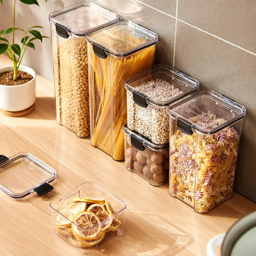 Life & Living Co. Airtight Sealed Storage Jars Set – Moisture-Proof Kitchen Canisters with Silicone Seal, 460ml–1800ml