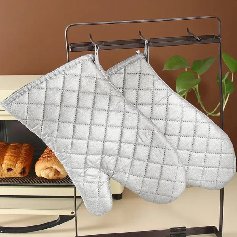 Life & Living Co. Heat-Resistant Kitchen Oven Gloves – Anti-Slip, Extra-Thick Padding for Oven, Grill & Stovetop