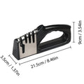 Life & Living Co. 4-Stage Knife Sharpener – Handheld Non-Slip Sharpener for Kitchen Knives