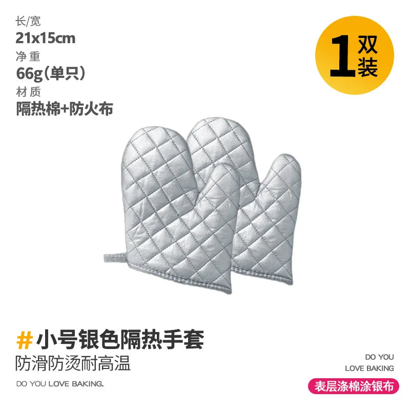 Life & Living Co. Heat-Resistant Kitchen Oven Gloves – Anti-Slip, Extra-Thick Padding for Oven, Grill & Stovetop