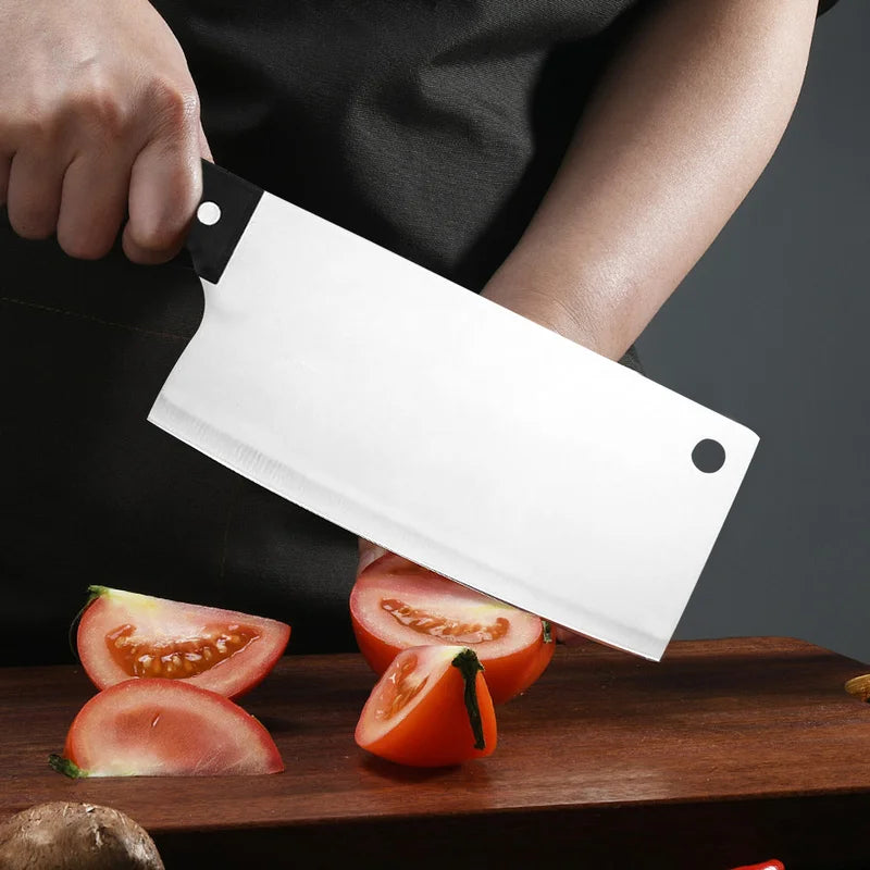 Life & Living Co. Professional Chinese Butcher Cleaver – 3Cr13Mov Stainless Steel Heavy-Duty Kitchen Cleaver