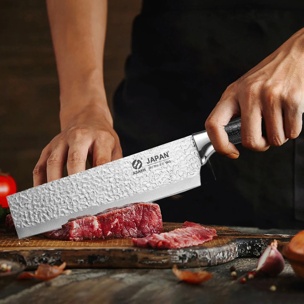 Life & Living Co. Japanese-Style Forged Stainless Steel Kitchen Knife – Sharp, Balanced Blade for Meat, Fish & Vegetables