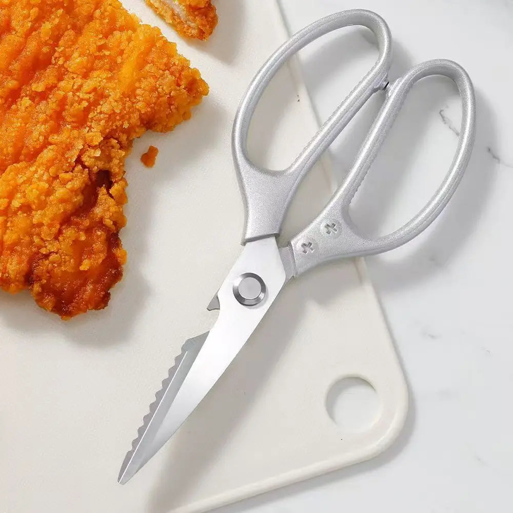 Life & Living Co. Heavy-Duty Stainless Steel Kitchen Scissors – Multi-Purpose Shears for Meat, Poultry, Herbs & More