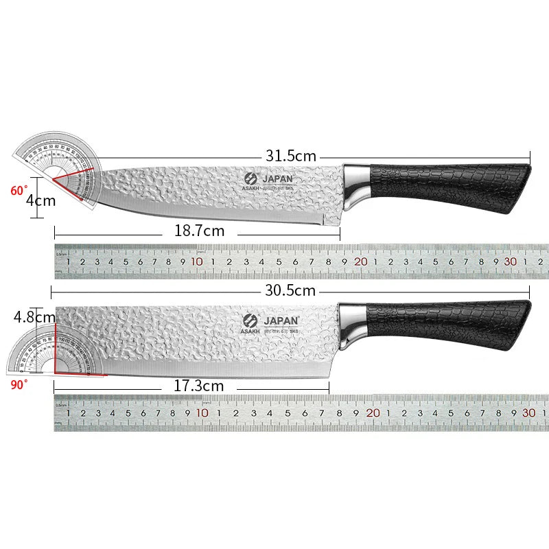 Life & Living Co. Japanese-Style Forged Stainless Steel Kitchen Knife – Sharp, Balanced Blade for Meat, Fish & Vegetables