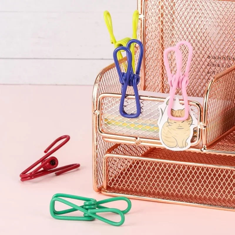 Life & Living Co. Colorful Metal Food Sealing Clips – Reusable Stainless Steel Bag Clips for Food Freshness
